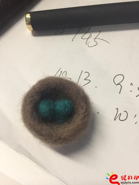 [內附美圖]第一次3D打印筆DIY作品之毛氈鳥巢