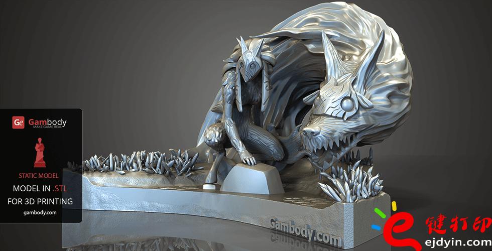 [超精致多圖]3D打印精致游戲動(dòng)漫人物模型手板作品欣賞(帶下載地址)