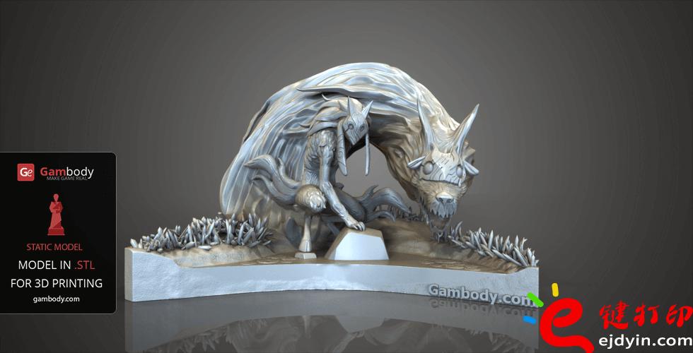 [超精致多圖]3D打印精致游戲動(dòng)漫人物模型手板作品欣賞(帶下載地址)