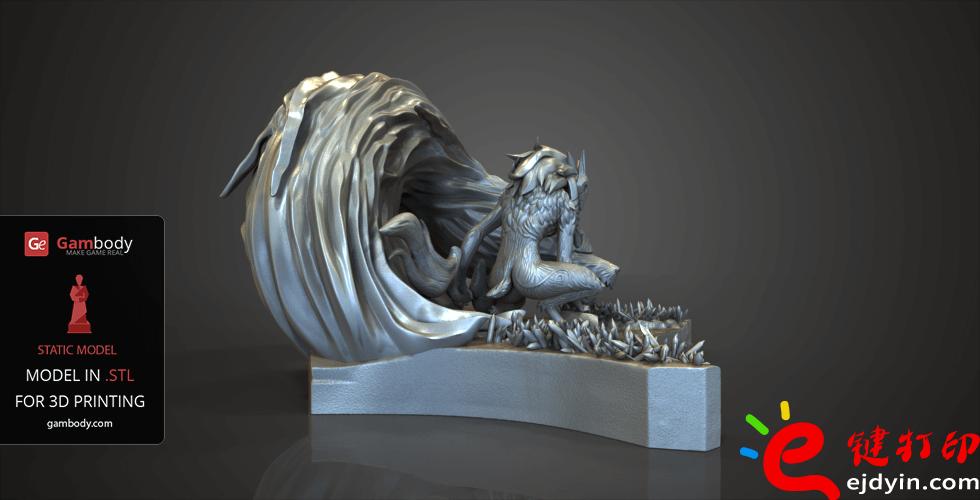 [超精致多圖]3D打印精致游戲動(dòng)漫人物模型手板作品欣賞(帶下載地址)