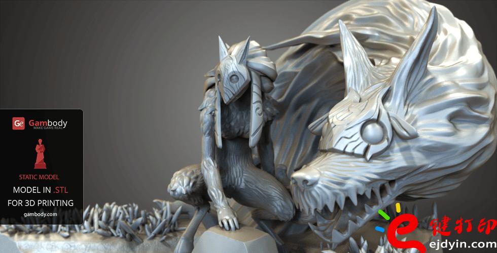 [超精致多圖]3D打印精致游戲動(dòng)漫人物模型手板作品欣賞(帶下載地址)